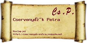 Cservenyák Petra névjegykártya